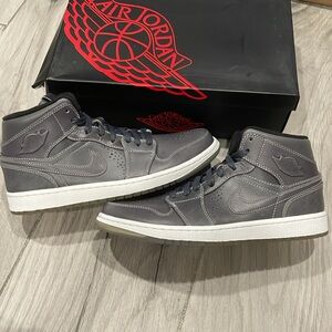 Jordan Gray and White Sneakers